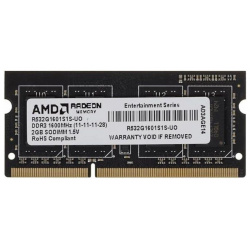 Оперативная память AMD  DDR3 SO DIMM PC3 12800 1600MHz 2Gb (R532G1601S1S U)