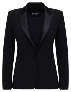 Жакет DONDUP 1337632 DJ523 Однобортный шерстяной пиджак черного цвета от