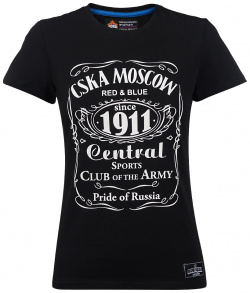 Футболка женская "CSKA MOSCOW 1911"cover  цвет чёрный (XS) ПФК ЦСКА 1633007 Ф