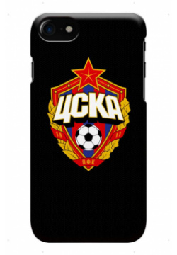 Клип кейс для iPhone с объемной эмблемой ПФК ЦСКА  цвет черный (IPhone 6 Plus) 74232810