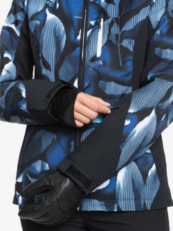Куртка для сноуборда Roxy 20 21 Jet Ski Premium Mazarine Blue Striped Leaves 