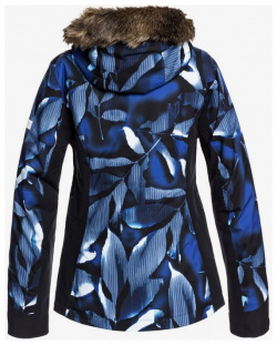 Куртка для сноуборда Roxy 20 21 Jet Ski Premium Mazarine Blue Striped Leaves