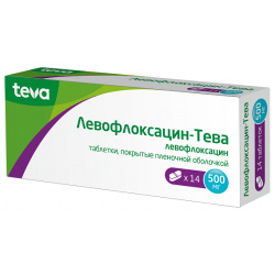 Левофлоксацин Тева таблетки 500мг №14 Teva Pharmaceutical 