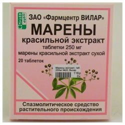 Марены экстракт таблетки 250мг №20 Фармцентр ВИЛАР 