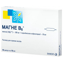 Магне В6 при дефиците магния и витамина B6 раствор в ампулах №10 Cooperation pharmaceutique francaise 