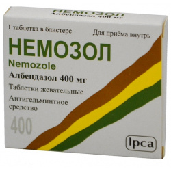 Немозол таблетки жевательные 400мг №1 Ipka Laboratoris 