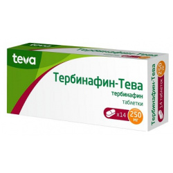 Тербинафин Тева таблетки 250мг №14 Teva 