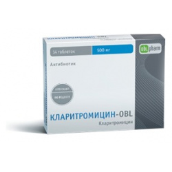 Кларитромицин OBL таблетки 500мг №14 Оболенское фармпред 