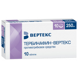 Тербинафин таблетки 250мг №10 Вертекс 