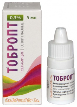 Тобропт (гл  капли 0 3% 5мл) Rompharma
