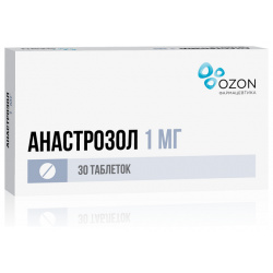 Анастрозол таблетки 1мг №30 Озон ООО 