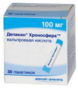 Депакин Хроносфера гранулы пролонгированного действия пакетики 100мг №30 Sanofi Aventis 