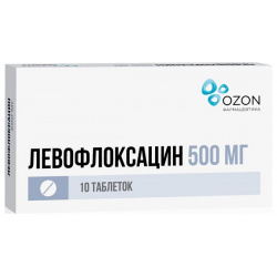 Левофлоксацин (таб п пл/об 500мг №10) Озон ООО 
