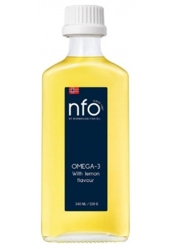 НФО Омега 3 со вкусом лимона жидкость 240мл Lysi HF 