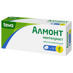 Алмонт таблетки жевательные 4мг №28 Actavis 
