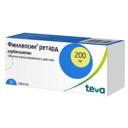Финлепсин ретард таблетки 200мг №50 Teva 