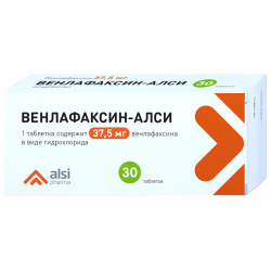 Венлафаксин таблетки 37 5мг №30 Алси фарм 