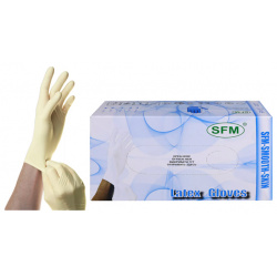 Перчатки SFM латексные нестерильные L S F M  Hospital Products