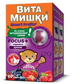 Витамишки Фокус+черника пастилки жевательные №60 Pharmamed 