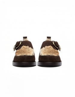 Monk Shoes with Rabbit Fur Decor Hender Scheme ct s smk