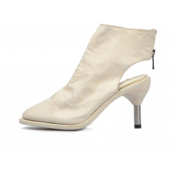 White Leather Ankle Boots Guidi M2/2001T