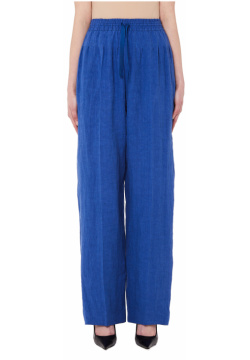 Blue Cotton & Linen Trousers Haider Ackermann 193 5404 166 046