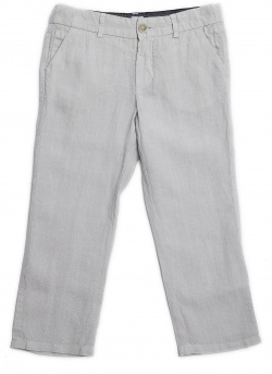 Grey Linen Trousers 120% Lino Kids P1B2059/grey
