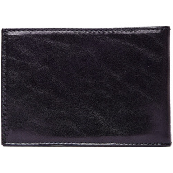 Black Leather Buttons Cardholder Ugo Cacciatori WL119/VGN