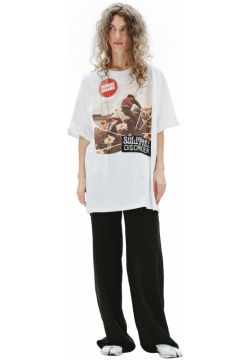 White Printed T shirt Raf Simons 211 M120 19001 0010