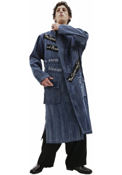 Blue Denim Coat Yohji Yamamoto HD B47 005 1