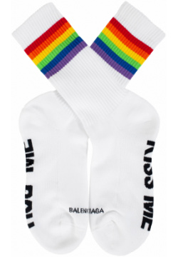 Rainbow Socks White Balenciaga 656520/472B4/9000 The high