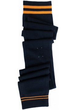 Navy Blue Contrasting Stripes Wool Scarf Maison Margiela S50TE0085/S17834/511