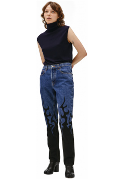 Flame print straight leg Jeans VETEMENTS WA52PA800B/2803