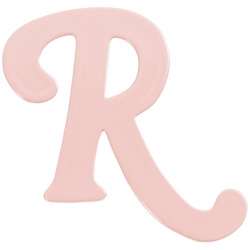 Single R logo earring in pink Raf Simons 212 998 65002 0031