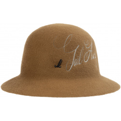 Embroidered logo hat in brown Junya Watanabe WH K606 051 4