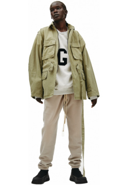 Belted Cotton Jacket In Army Fear of God FG30/013DUK/314 Khaki