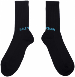 Black Logo Socks Balenciaga 540615/372B4/1069