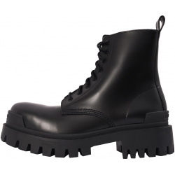 Black Leather Strike Boots Balenciaga 590974/WA960/1000