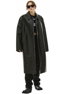 Oversized leather coat VTMNTS VL16CO100P/5316