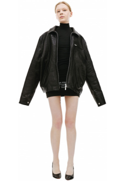 Black leather jacket VTMNTS VL16JA100R/5316