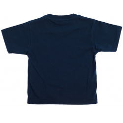 Navy Blue Logo Printed T Shirt Balenciaga Kids 556155/TGV73/8065