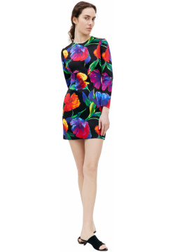 Flower Printed 3D Dress Balenciaga 543084/8470