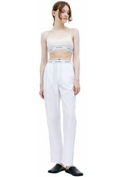 White Serif pyjama trousers SPORTY & RICH PJ1016WH