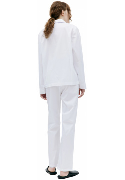 White Serif pyjama shirt SPORTY & RICH PJ1015WH
