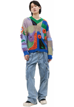 Crochet V Neck sweater Nahmias AW23 KW1 T7 960