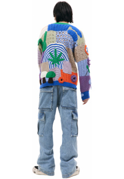Crochet V Neck sweater Nahmias AW23 KW1 T7 960