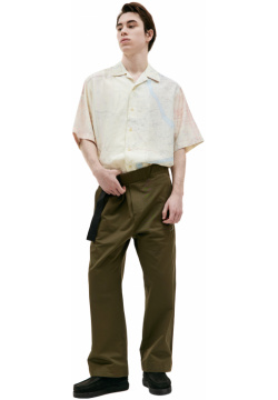 Khaki cotton trousers OAMC 24E28OAU75/COT00981/206