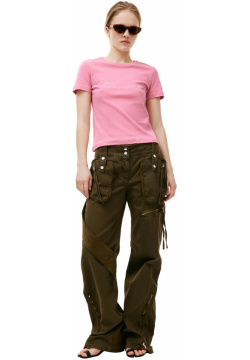 Pink crystal cut t shirt Blumarine P42/2T054A/N0729