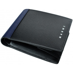 Black leather wallet Marni PFMI0003L0/LV520/Z576N