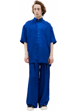 Blue short sleeved shirt LOUIS GABRIEL NOUCHI 0531/T714/029